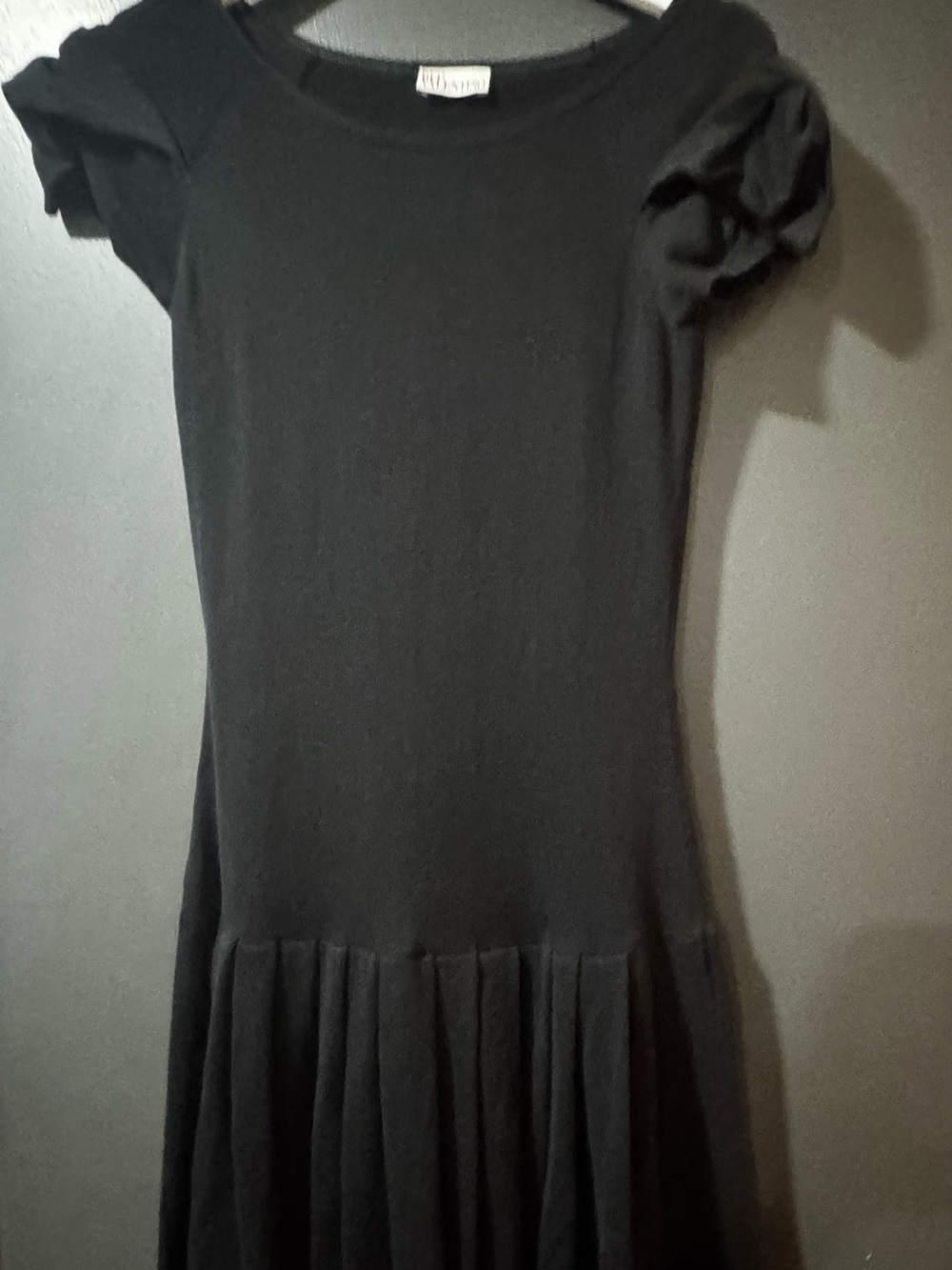 RED Valentino Black Taffeta Mini Dress